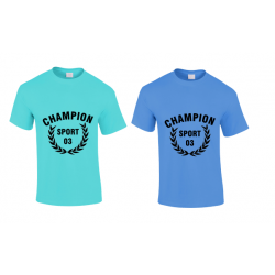 2 Pice Champion Spoets 03 Men's Round Neck T-Shirt Assorted Colors, PCS335